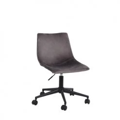Drawer Chaises De Bureau Chaise De Bureau à Roulettes En Velours Gris