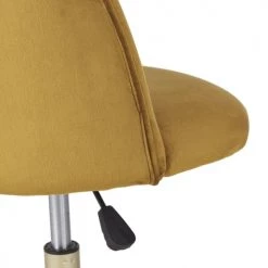 Maisons Du Monde Chaises De Bureau Chaise De Bureau à Roulettes En Velours Ocre Et Métal Coloris Laiton -Bancs Soldes chaise de bureau a roulettes en velours ocre et metal coloris laiton 1000 8 38 219716 4