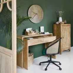 Maisons Du Monde Chaises De Bureau Chaise De Bureau à Roulettes En Velours Vert Cannage En Rotin 11 Maisons Du Monde Chaises De Bureau Chaise De Bureau à Roulettes En Velours Vert Cannage En Rotin -Bancs Soldes chaise de bureau a roulettes en velours vert cannage en rotin 1000 10 35 220041 5