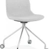 Kokoon Design Chaises De Bureau Chaise De Bureau A Roulettes Rembourrée Tissu Gris Clair -Bancs Soldes chaise de bureau a roulettes rembourree tissu gris clair