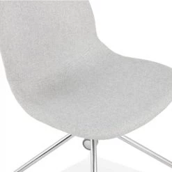 Kokoon Design Chaises De Bureau Chaise De Bureau A Roulettes Rembourrée Tissu Gris Clair -Bancs Soldes chaise de bureau a roulettes rembourree tissu gris clair 5