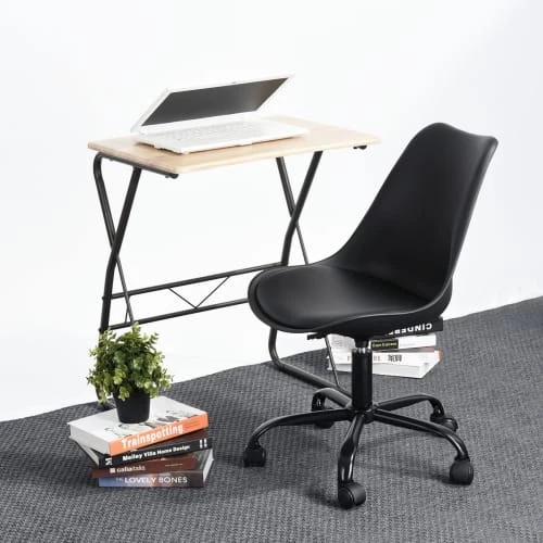 Urban Meuble Chaises De Bureau Chaise De Bureau Au Style Minimaliste Noire à Roulettes 4 Urban Meuble Chaises De Bureau Chaise De Bureau Au Style Minimaliste Noire à Roulettes – Image 2