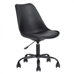Urban Meuble Chaises De Bureau Chaise De Bureau Au Style Minimaliste Noire à Roulettes 11 Urban Meuble Chaises De Bureau Chaise De Bureau Au Style Minimaliste Noire à Roulettes -Bancs Soldes chaise de bureau au style minimaliste noire a roulettes 3