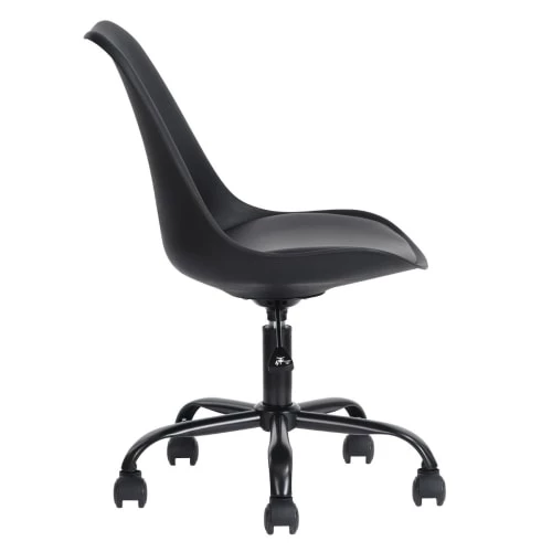 Urban Meuble Chaises De Bureau Chaise De Bureau Au Style Minimaliste Noire à Roulettes 7 Urban Meuble Chaises De Bureau Chaise De Bureau Au Style Minimaliste Noire à Roulettes – Image 5