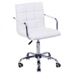 Homcom Chaises De Bureau Chaise De Bureau Blanche