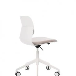 Slean Chaises De Bureau Chaise De Bureau Blanche Pivotante Sur Roulettes -Bancs Soldes chaise de bureau blanche pivotante sur roulettes 2