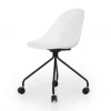 Meubles & Design Chaises De Bureau Chaise De Bureau Design à Roulette En Plastique Blanc -Bancs Soldes chaise de bureau design a roulette en plastique blanc