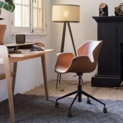 Zuiver Chaises De Bureau Chaise De Bureau Design Cognac -Bancs Soldes chaise de bureau design cognac 2