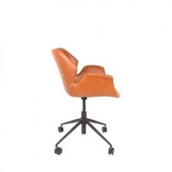 Zuiver Chaises De Bureau Chaise De Bureau Design Cognac -Bancs Soldes chaise de bureau design cognac 3