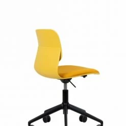 Slean Chaises De Bureau Chaise De Bureau Design Jaune Pivotante Sur Roulettes -Bancs Soldes chaise de bureau design jaune pivotante sur roulettes 4
