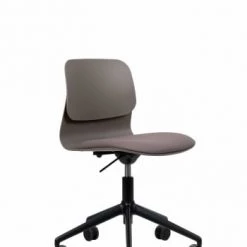 Slean Chaises De Bureau Chaise De Bureau Design Taupe Pivotante Sur Roulettes -Bancs Soldes chaise de bureau design taupe pivotante sur roulettes 7