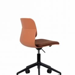 Slean Chaises De Bureau Chaise De Bureau Design Terracottta Pivotante Sur Roulettes -Bancs Soldes chaise de bureau design terracottta pivotante sur roulettes 3