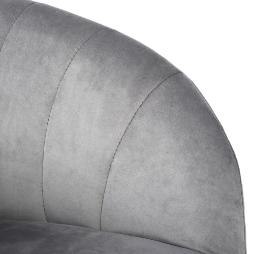 Urban Meuble Chaises De Bureau Chaise De Bureau Du Milieu Du Siècle Effet Velours Gris 7 Urban Meuble Chaises De Bureau Chaise De Bureau Du Milieu Du Siècle Effet Velours Gris – Image 5