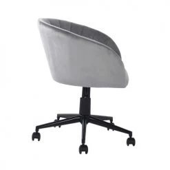 Urban Meuble Chaises De Bureau Chaise De Bureau Du Milieu Du Siècle Effet Velours Gris 13 Urban Meuble Chaises De Bureau Chaise De Bureau Du Milieu Du Siècle Effet Velours Gris -Bancs Soldes chaise de bureau du milieu du siecle effet velours gris 5