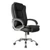 HOMN Chaises De Bureau Chaise De Bureau Elevable Et Fauteuil Inclinable En Simili Cuir Noir -Bancs Soldes chaise de bureau elevable et fauteuil inclinable en simili cuir noir 2