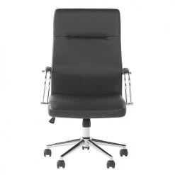 Beliani Chaises De Bureau Chaise De Bureau En Cuir PU Noir -Bancs Soldes chaise de bureau en cuir pu noir 3