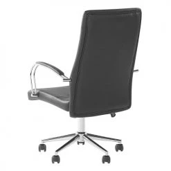 Beliani Chaises De Bureau Chaise De Bureau En Cuir PU Noir -Bancs Soldes chaise de bureau en cuir pu noir 4