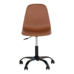 Meubles & Design Chaises De Bureau Chaise De Bureau En Simili Cuir Marron -Bancs Soldes chaise de bureau en simili cuir marron 5