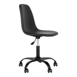 Meubles & Design Chaises De Bureau Chaise De Bureau En Simili Cuir Noir -Bancs Soldes chaise de bureau en simili cuir noir 2
