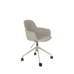 Zuiver Chaises De Bureau Chaise De Bureau En Tissu Bouclette Avec Accoudoirs Pivotante à Roulet -Bancs Soldes chaise de bureau en tissu bouclette avec accoudoirs pivotante a roulet 2