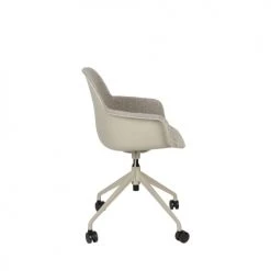 Zuiver Chaises De Bureau Chaise De Bureau En Tissu Bouclette Avec Accoudoirs Pivotante à Roulet -Bancs Soldes chaise de bureau en tissu bouclette avec accoudoirs pivotante a roulet 3