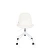 Zuiver Chaises De Bureau Chaise De Bureau En Tissu Bouclette Pivotante à Roulettes Blanc