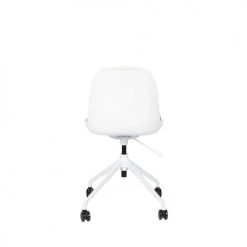 Zuiver Chaises De Bureau Chaise De Bureau En Tissu Bouclette Pivotante à Roulettes Blanc -Bancs Soldes chaise de bureau en tissu bouclette pivotante a roulettes blanc 4