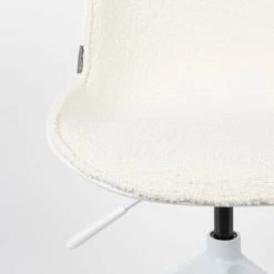 Zuiver Chaises De Bureau Chaise De Bureau En Tissu Bouclette Pivotante à Roulettes Blanc -Bancs Soldes chaise de bureau en tissu bouclette pivotante a roulettes blanc 5