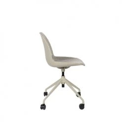 Zuiver Chaises De Bureau Chaise De Bureau En Tissu Bouclette Pivotante à Roulettes Taupe -Bancs Soldes chaise de bureau en tissu bouclette pivotante a roulettes taupe 2