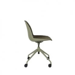 Zuiver Chaises De Bureau Chaise De Bureau En Tissu Bouclette Pivotante à Roulettes Vert -Bancs Soldes chaise de bureau en tissu bouclette pivotante a roulettes vert 2