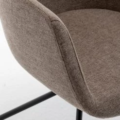 Drawer Chaises De Bureau Chaise De Bureau En Tissu Et Métal Taupe -Bancs Soldes chaise de bureau en tissu et metal taupe 4