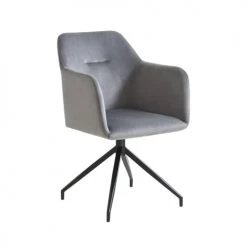 Drawer Chaises De Bureau Chaise De Bureau En Velours Gris -Bancs Soldes chaise de bureau en velours gris 2