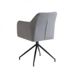 Drawer Chaises De Bureau Chaise De Bureau En Velours Gris -Bancs Soldes chaise de bureau en velours gris 4