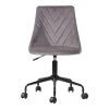 Urban Meuble Chaises De Bureau Chaise De Bureau En Velours Gris Avec Détails Graphiques -Bancs Soldes chaise de bureau en velours gris avec details graphiques