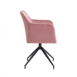 Drawer Chaises De Bureau Chaise De Bureau En Velours Rose -Bancs Soldes chaise de bureau en velours rose 3