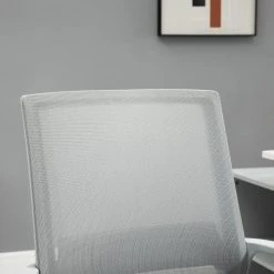 Vinsetto Chaises De Bureau Chaise De Bureau Ergonomique Réglable Revêtement Maille Gris -Bancs Soldes chaise de bureau ergonomique reglable revetement maille gris 3