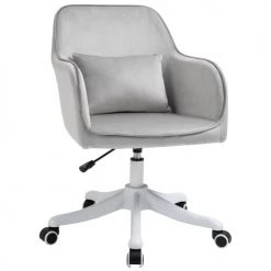 Homcom Chaises De Bureau Chaise De Bureau Massante Velours