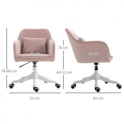 Homcom Chaises De Bureau Chaise De Bureau Massante Velours -Bancs Soldes chaise de bureau massante velours 2
