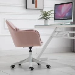 Homcom Chaises De Bureau Chaise De Bureau Massante Velours -Bancs Soldes chaise de bureau massante velours 3