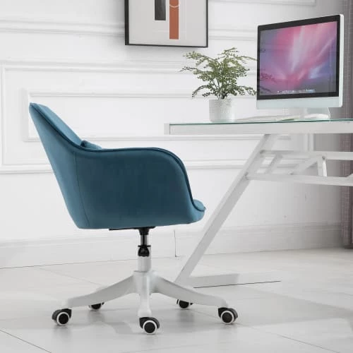 Homcom Chaises De Bureau Chaise De Bureau Massante Velours 6 Homcom Chaises De Bureau Chaise De Bureau Massante Velours – Image 4
