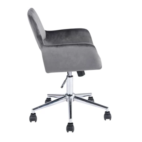 Urban Meuble Chaises De Bureau Chaise De Bureau Moderne En Velours Gris 7 Urban Meuble Chaises De Bureau Chaise De Bureau Moderne En Velours Gris – Image 5