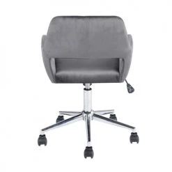 Urban Meuble Chaises De Bureau Chaise De Bureau Moderne En Velours Gris 13 Urban Meuble Chaises De Bureau Chaise De Bureau Moderne En Velours Gris -Bancs Soldes chaise de bureau moderne en velours gris 5