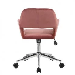 Urban Meuble Chaises De Bureau Chaise De Bureau Moderne En Velours Rose 13 Urban Meuble Chaises De Bureau Chaise De Bureau Moderne En Velours Rose -Bancs Soldes chaise de bureau moderne en velours rose 5