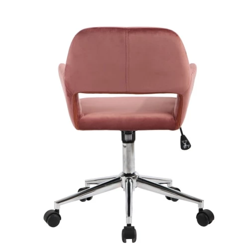 Urban Meuble Chaises De Bureau Chaise De Bureau Moderne En Velours Rose 8 Urban Meuble Chaises De Bureau Chaise De Bureau Moderne En Velours Rose – Image 6