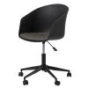 Rendez Vous Déco Chaises De Bureau Chaise De Bureau Noire Pivotante Sur Roulette -Bancs Soldes chaise de bureau noire pivotante sur roulette