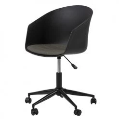Rendez Vous Déco Chaises De Bureau Chaise De Bureau Noire Pivotante Sur Roulette
