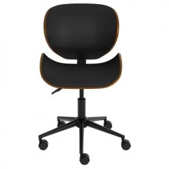 Rendez Vous Déco Chaises De Bureau Chaise De Bureau Pivotante En Cuir Synthétique Noir 79-91cm -Bancs Soldes chaise de bureau pivotante en cuir synthetique noir 79 91cm 5