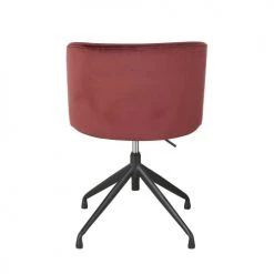 Maisons Du Monde Chaises De Bureau Chaise De Bureau Pivotante En Velours Terracotta -Bancs Soldes chaise de bureau pivotante en velours terracotta 1000 0 8 218620 4
