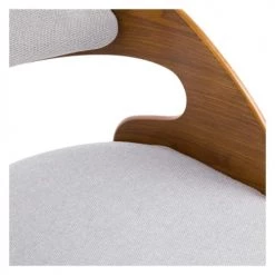 Rendez Vous Déco Chaises De Bureau Chaise De Bureau Pivotante Et Réglable En Bois Et Tissu Gris -Bancs Soldes chaise de bureau pivotante et reglable en bois et tissu gris 4