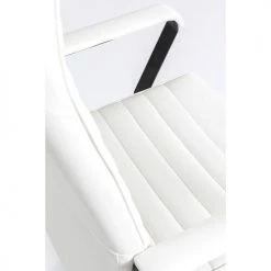 Kare Design Chaises De Bureau Chaise De Bureau Pivotante Réglable à Roulettes Blanche Haute -Bancs Soldes chaise de bureau pivotante reglable a roulettes blanche haute 2